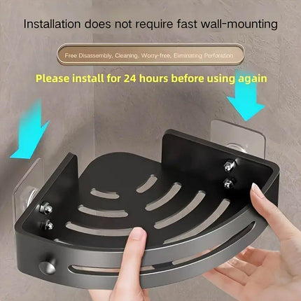 Bathroom Corner Shower Shelf Shampoo Soap Holder Rack Storage Organiser Caddy