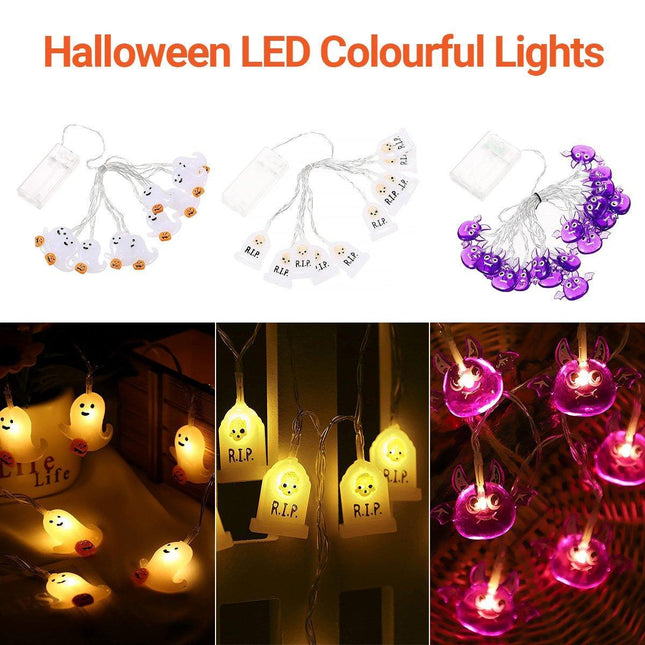 Colourful Halloween LED String Lights for Indoor Outdoor Home Party Decoration