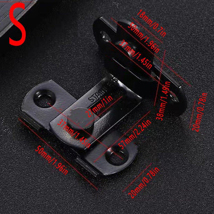 2 Sets 90 Degree Sliding Door Buckle Hitch Safety Latch Chain Lock Catch Kit