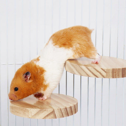 Hamster Parrot Play Stand Jump Platform Squirrel Cage Accessories Gear Pet Toy - Aimall