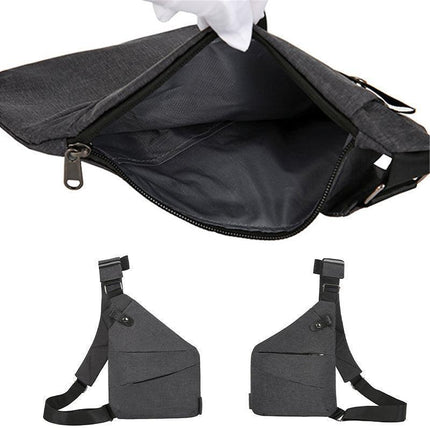 Waterproof Bag Personal Anti Theft Shoulder Man Pocket Portable Chest Travel Grey - Aimall
