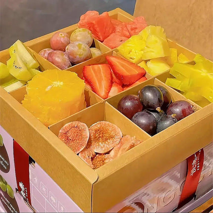 5PCS Kraft Paper Lunch Boxes Picnic Camping Food Containers Bento Sushi Packing