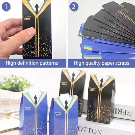 100pcs Graduation Cap Gift Boxes Paper Bachelor Party Favor Packaging Boxes