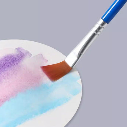 50/100PCS Plastic Flat Tip Hook Line Brushes for DIY Ceramics and Watercolor Painting