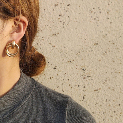 Simple Geometric Knot Earrings Fashion Jewelry Women Elegant Accessories