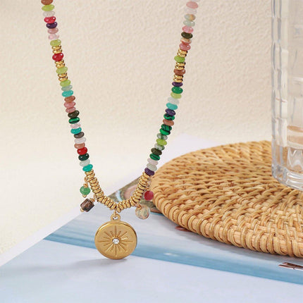 Vintage Ethnic Style Colourful Beaded Necklace Fashion Jewelry Women Gift