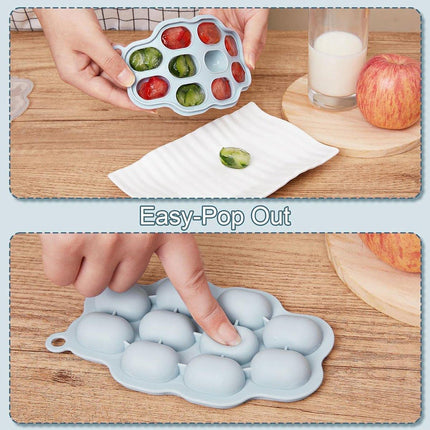 3pcs Food Supplement Freezer Tray Ice Cube Mould Silicone Storage Tray for Early Feeding