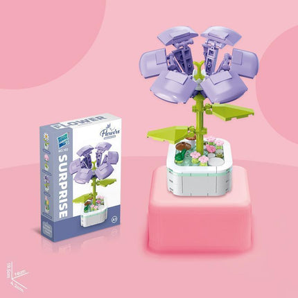 Block Bouquet Plant Building Block Plant Potted Bricks Bouquet 3D Model Toy - Aimall