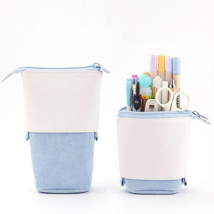 Stretchable Canvas Pencil Case Cute Korean Style Variable Pull-down Pen Holder