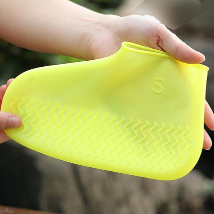 Shoe Cover Waterproof Silicone Non Slip Rain Water RUBBER Foot Boot Overshoe M Size - Aimall