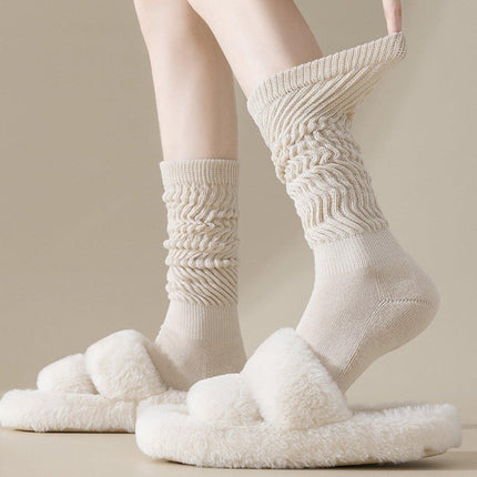 3Pairs Warm Calf Socks Stack Stockings Winter Fall Over Knee High Thick Socks Set