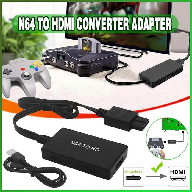 N64 To HDMI Converter Adapter HD Cable for Nintendo 64 Gamecube Super NES SNES - Aimall