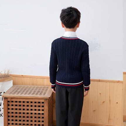 Kids Warm Cardigan Unisex Cozy Knitwear Sweater Boys Girls Fashion Knit - Aimall
