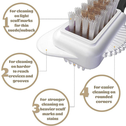 Double Sided Shoe Cleaning Brush for All Purpose Shoe Care and Maintenance