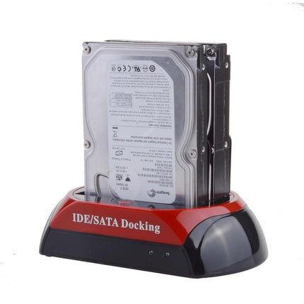 Dual SATA IDE HDD Docking Station 2.5" 3.5" Hard Disk Drive Dock Reader OTB Card