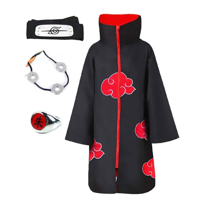 Halloween Ninja Cloak COS Costume Akatsuki Taka Hooded Robe