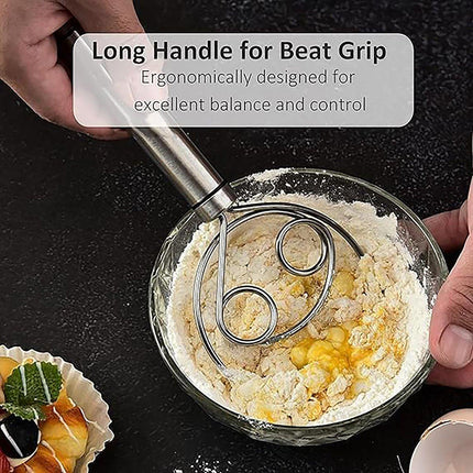 Stainless Steel Double Eye Coil Flour Mixer Household Baking Tool Egg Beate