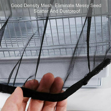 S Size Shell Skirt Mesh Cover Pet Bird Cage Guard Nylon Net Seed Catcher - Aimall