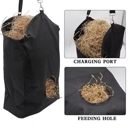 Horse Slow Feed Hay Bag Hole Durable Sack Reduces Waste Outdoor Use
