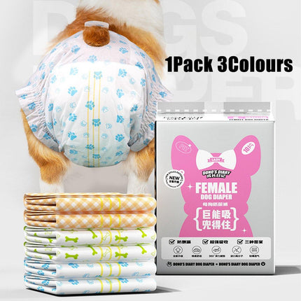 Male Dog Diapers Physiological Pants Color Change Pet Aunt Towel - Aimall