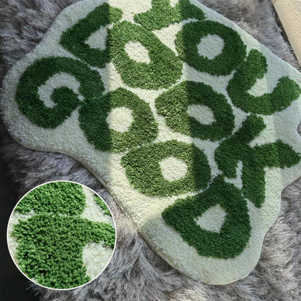 Absorbent Non Slip Letter Flocking Home Carpet Floor Mat Bed Blanket Bedroom Rug