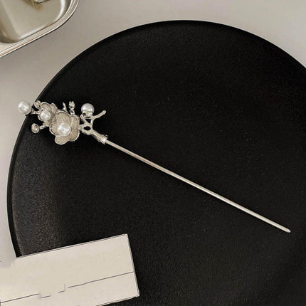 New Chinese Style Hanfu Headdress Imitation Pearl Plum Fringe Hairpin
