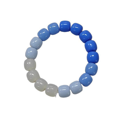 Lucky Gradient Beads Bracelet Elastic Couple Women Friends Gift Fashion - Aimall