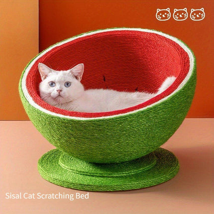 Watermelon Cat Scratching Pot Board All in One Scratcher Toy for Cats Kitten