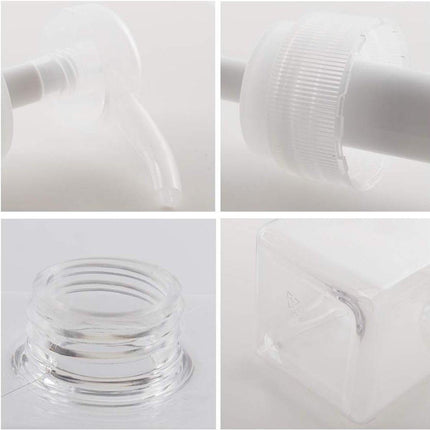 2PCS Square Bottle Travel Cosmetic Hand Soap Shampoo Lotion Dispenser Refillable