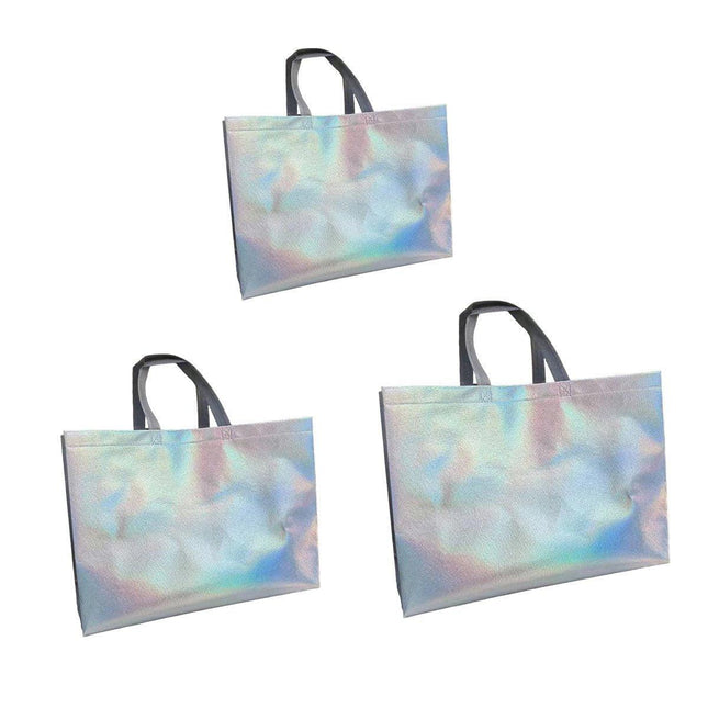 25pcs Laser Color Changing Tote Bags Shopping Gift Bags for Parties and Events