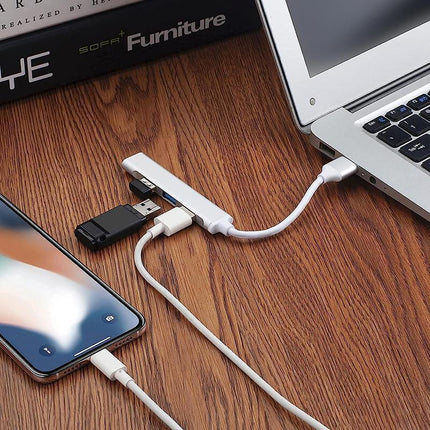 USB C HUB 3.0 Type C 4-Port Multi-Splitter OTG Adapter for PC Android Laptop Mac - Aimall