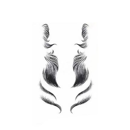 Baby Hair Tattoo Stickers Black Hairline Edge Decals Curly Women Stickers Fringe - Aimall