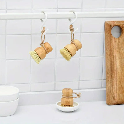 3pcs Dishwashing Brush Set Short Handle Pot Brush for Kitchen Cleaning Scrubbing