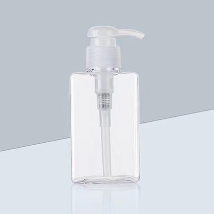 2PCS Square Bottle Travel Cosmetic Hand Soap Shampoo Lotion Dispenser Refillable