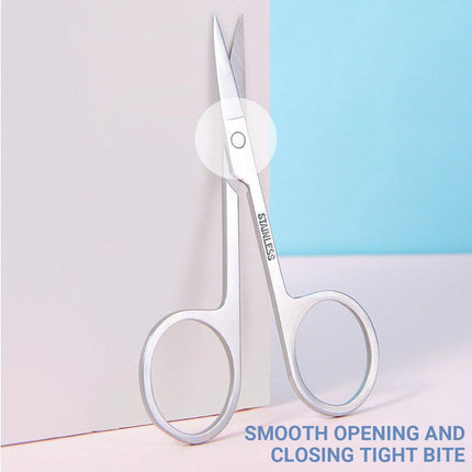 Eyebrow Trimming Scissors Eyelash Nose Hair Cutter Manicure Tweezers