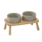 Ceramic Elevated Dog Bowl Anti-Slip Double Bowl for Small Medium Large Dogs