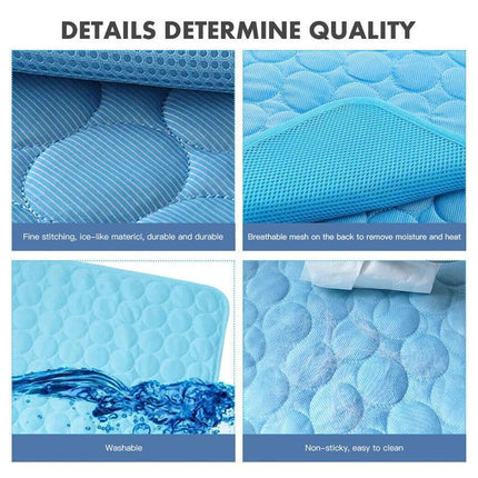 Pet Cool Gel Mat Dog Cat Bed Non-Toxic Breathable Summer Pad 5 Sizes Dog Pad AU - Aimall