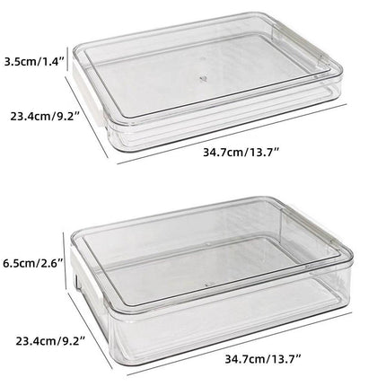 Large Capacity A4 File Storage Box Transparent Plastic Document Organizer Case