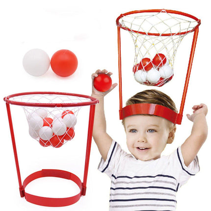Outdoor Head Basketball Toy Fun Toss Game Hoop for Party and Group Activities