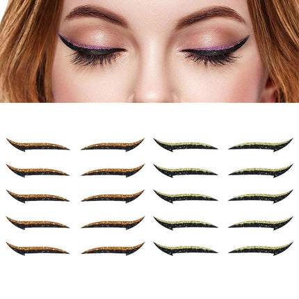 Reusable Eyeliner Stickers Makeup Eye shadow Glitter Eye Cosmetic Eyeliners - Aimall