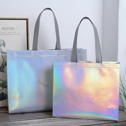 25pcs Laser Color Changing Tote Bags Shopping Gift Bags for Parties and Events