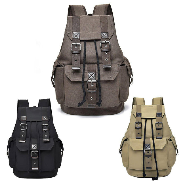 Unisex Retro Rucksack Large Capacity Travel Bag Leisure Backpack Schoolbag