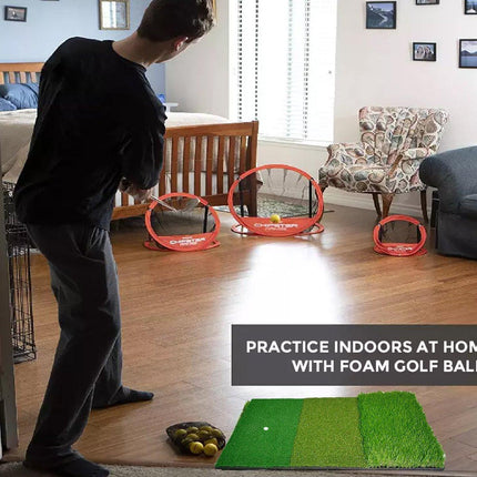 3in1 Golf Training Mat Portable Hitting Practice Driving Range Training Tool