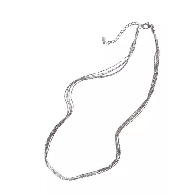 Versatile 5 Layered Chain Necklace Stylish Jewelry Accessory Collarbone Choker - Aimall
