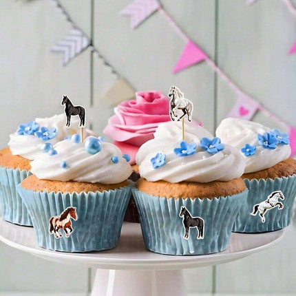 2pcs Pony Stickers Cute Cartoon Adhesive Labels for DIY Crafts