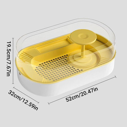 Small Turtle Feeding Tank Basin Aquarium Feeding Box for Turtles Reptiles