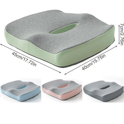 Memory Foam Seat Cushion for Office and Travel Support with Ergonomic Design