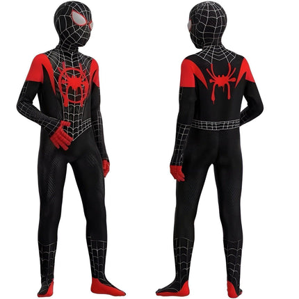 Spider Man Jumpsuit Set Miles Clothes Expedition Adult Kids Halloween Costume Gwen AU - Aimall