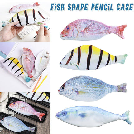 Creative Simulation Fish Pencil Case Large Capacity for Students Stationery Case
