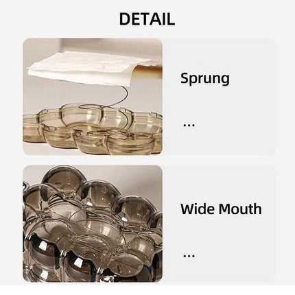High-end Transparent Tissue Box Living Room Coffee Table Decorative Tissue Box